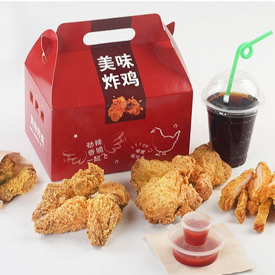 Ivory Borad Anti Oil BOPP Sealable Fried Chicken Box Lakierowanie