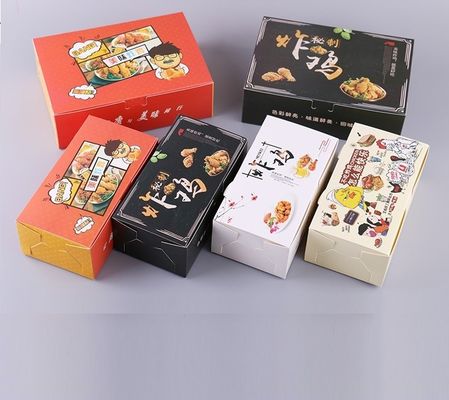 Ivory Borad Anti Oil BOPP Sealable Fried Chicken Box Lakierowanie