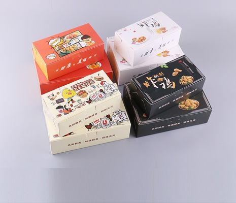 Ivory Borad Anti Oil BOPP Sealable Fried Chicken Box Lakierowanie