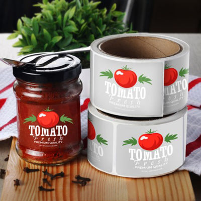 Drukuj Logo własne Produkty Pakiety Winylowe naklejki samoprzylepne BOPP w rolce