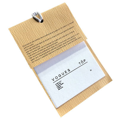 Odzież z tektury falistej Opalizujący papier spersonalizowana zawieszka ze sznurkiem