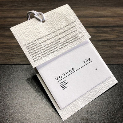 Odzież z tektury falistej Opalizujący papier spersonalizowana zawieszka ze sznurkiem