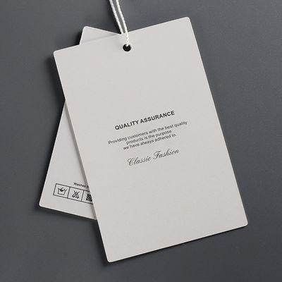 Biały dwustronny papier Matowy lakier do odzieży Tagi huśtawki Logo klienta